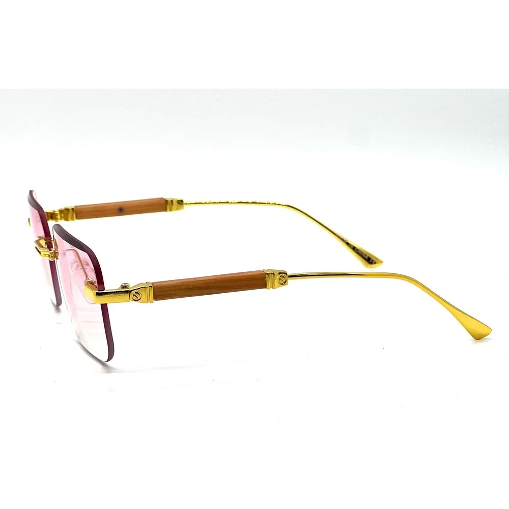 Pink Square Sunglasses Aviator Men Sophisticated Retro Light Weight‎ Elegant New